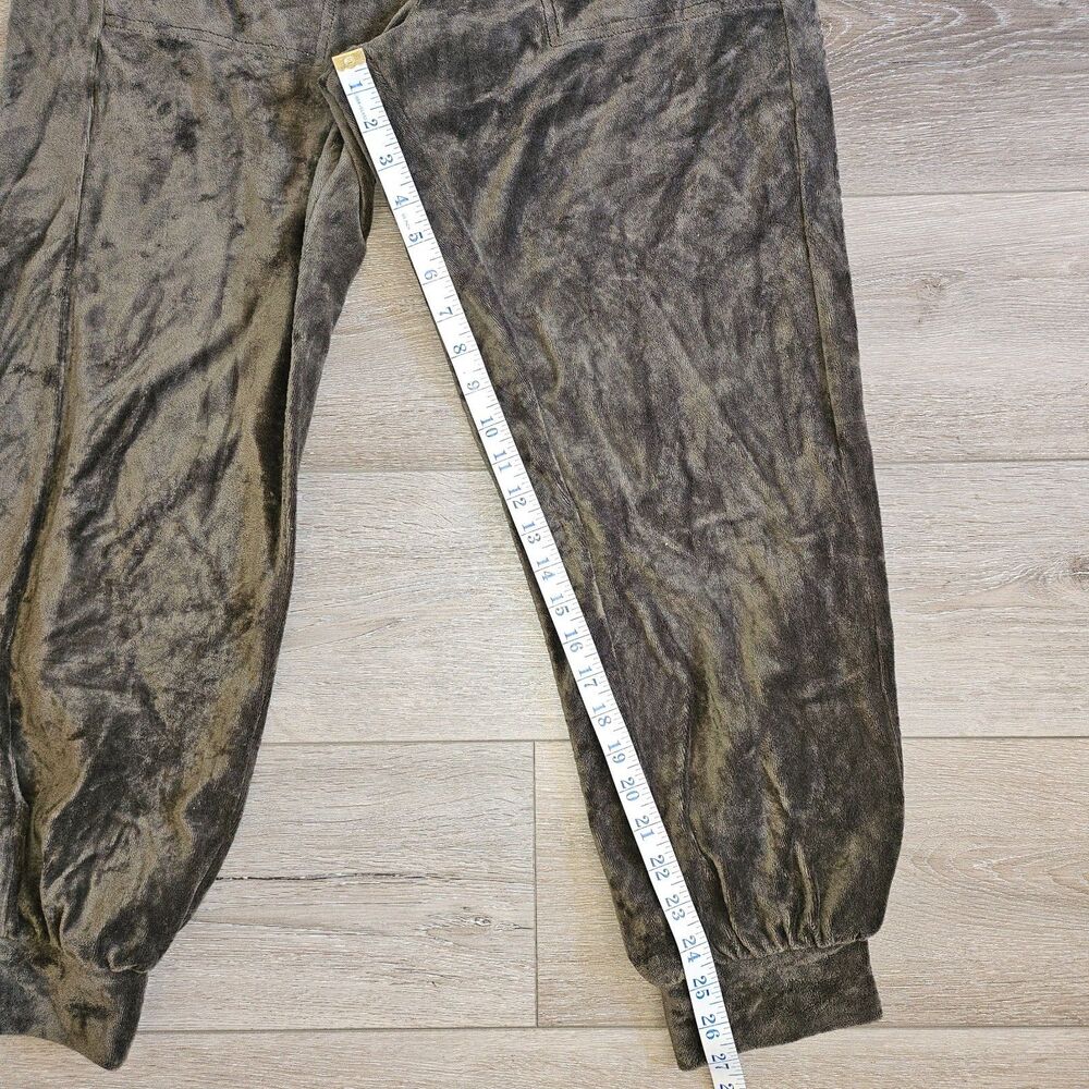 ME+EM Green Velour Track Suit 1/4 Zip Pullover US 8 & Pull on Joggers US 10 - Picture 6 of 11